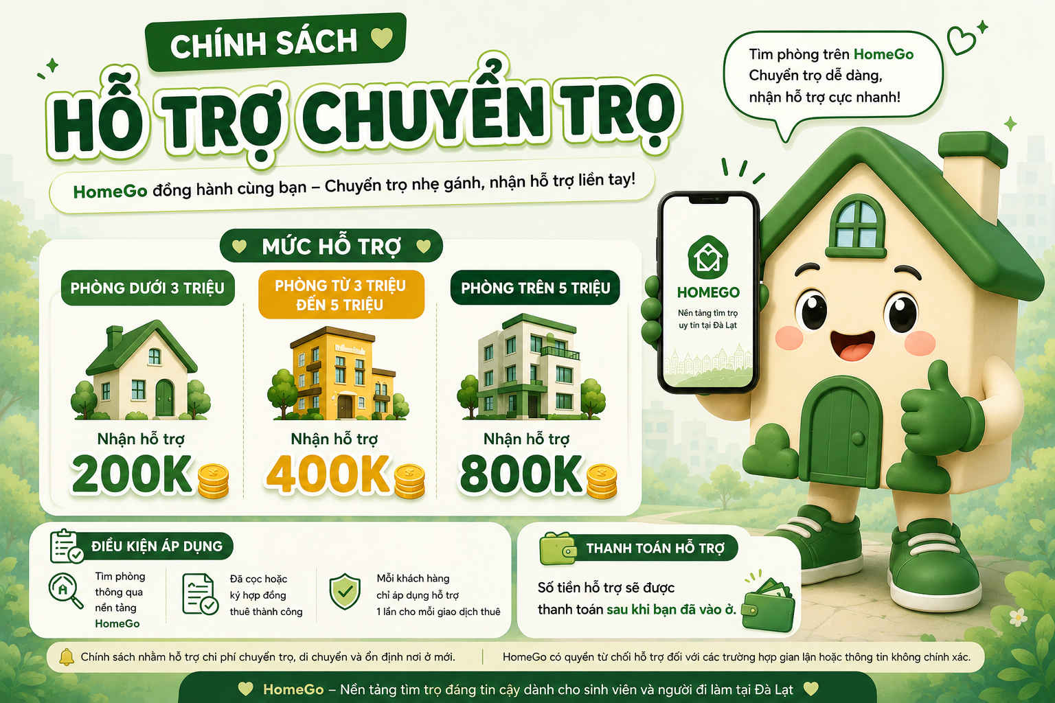 🎉 CHÍNH SÁCH HỖ TRỢ CHUYỂN TRỌ – HOMEGO